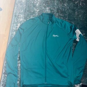Rapha Turquoise Cycling Jacket Full Zip Fleece interior Large